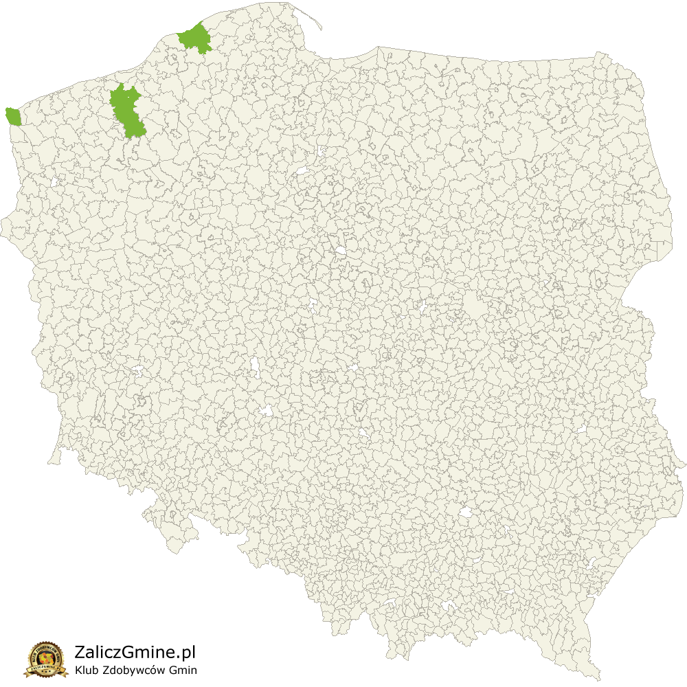 Mapa Zdobytych Gmin