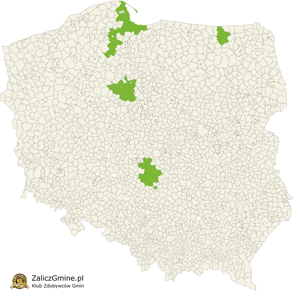 Mapa Zdobytych Gmin