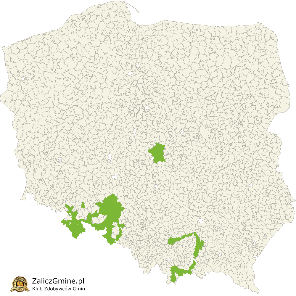 Mapa Zdobytych Gmin