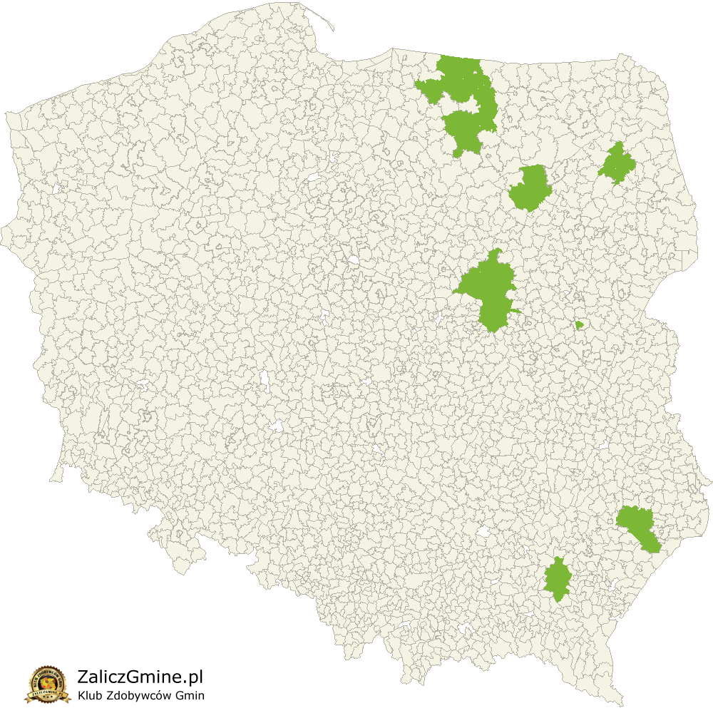 Mapa Zdobytych Gmin