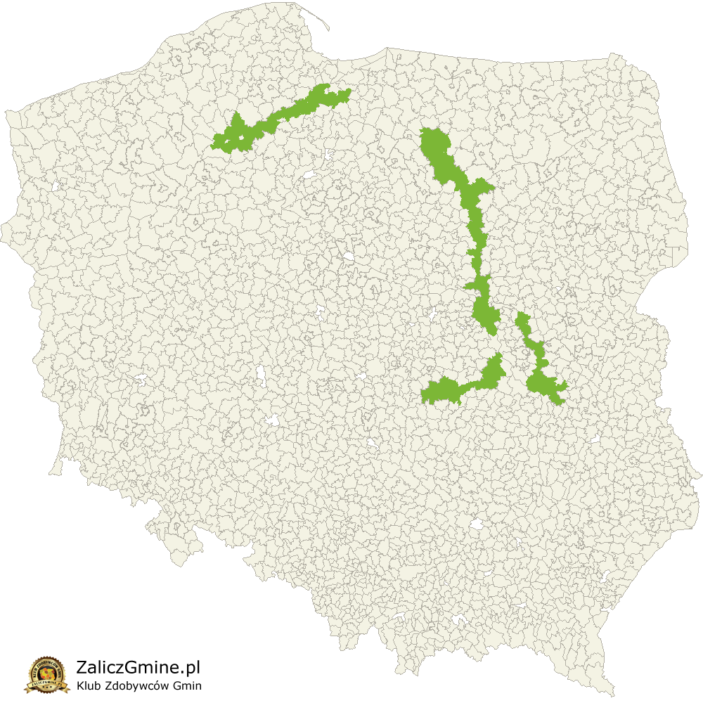 Mapa Zdobytych Gmin