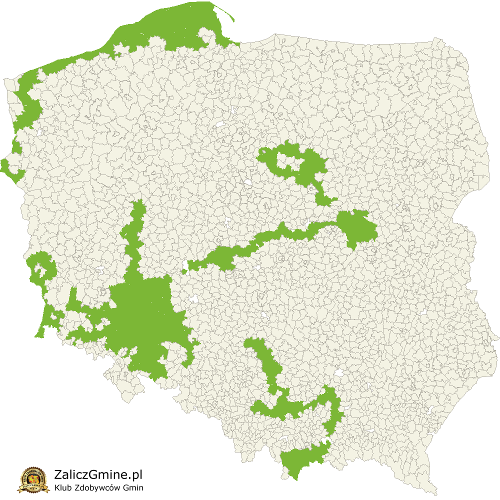 Mapa Zdobytych Gmin