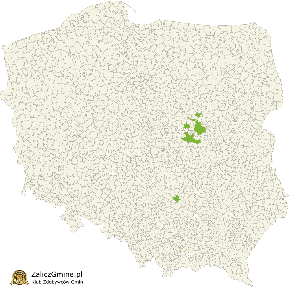 Mapa Zdobytych Gmin