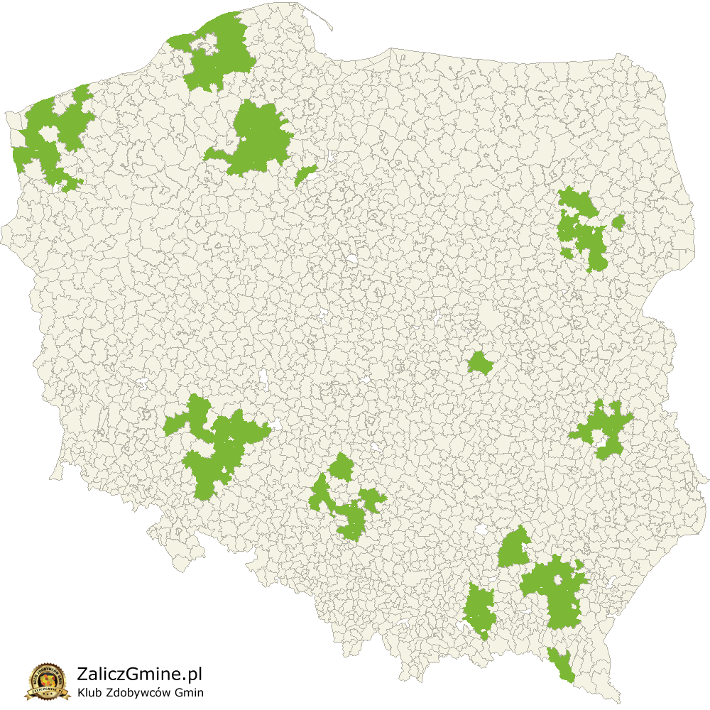 Mapa Zdobytych Gmin