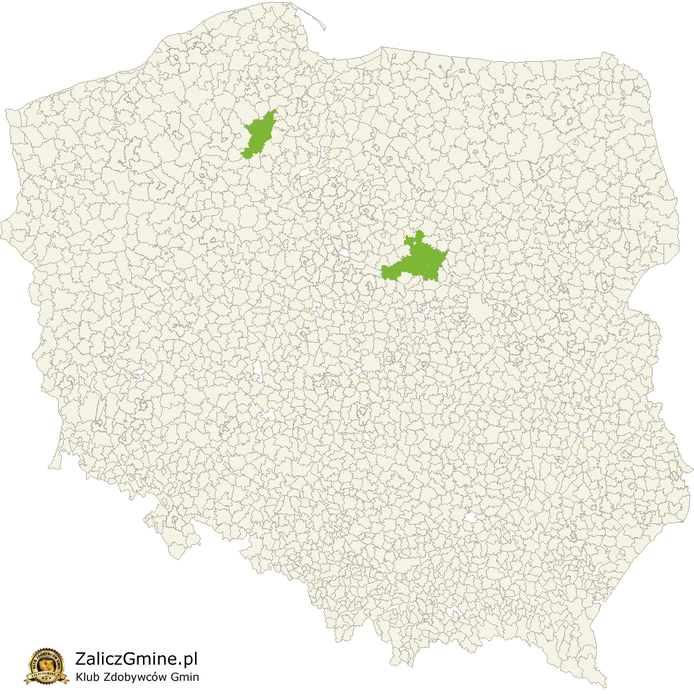 Mapa Zdobytych Gmin