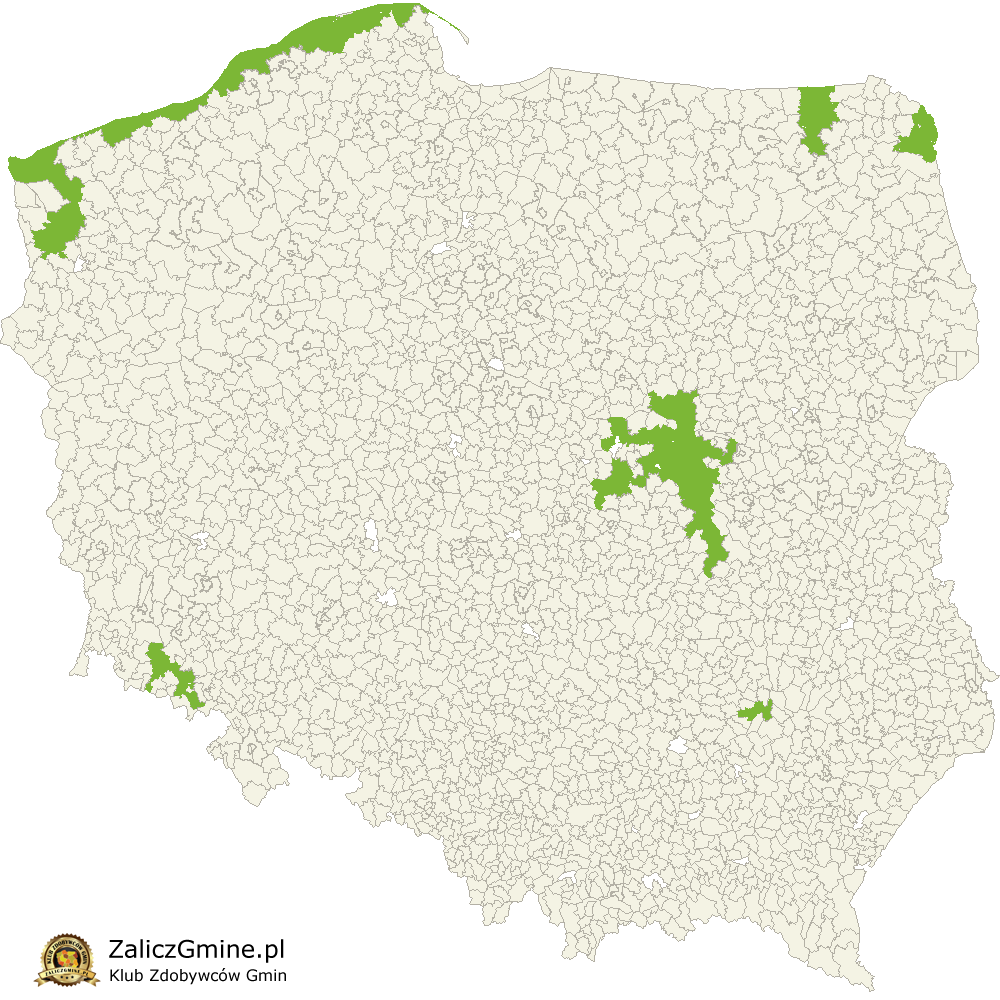 Mapa Zdobytych Gmin