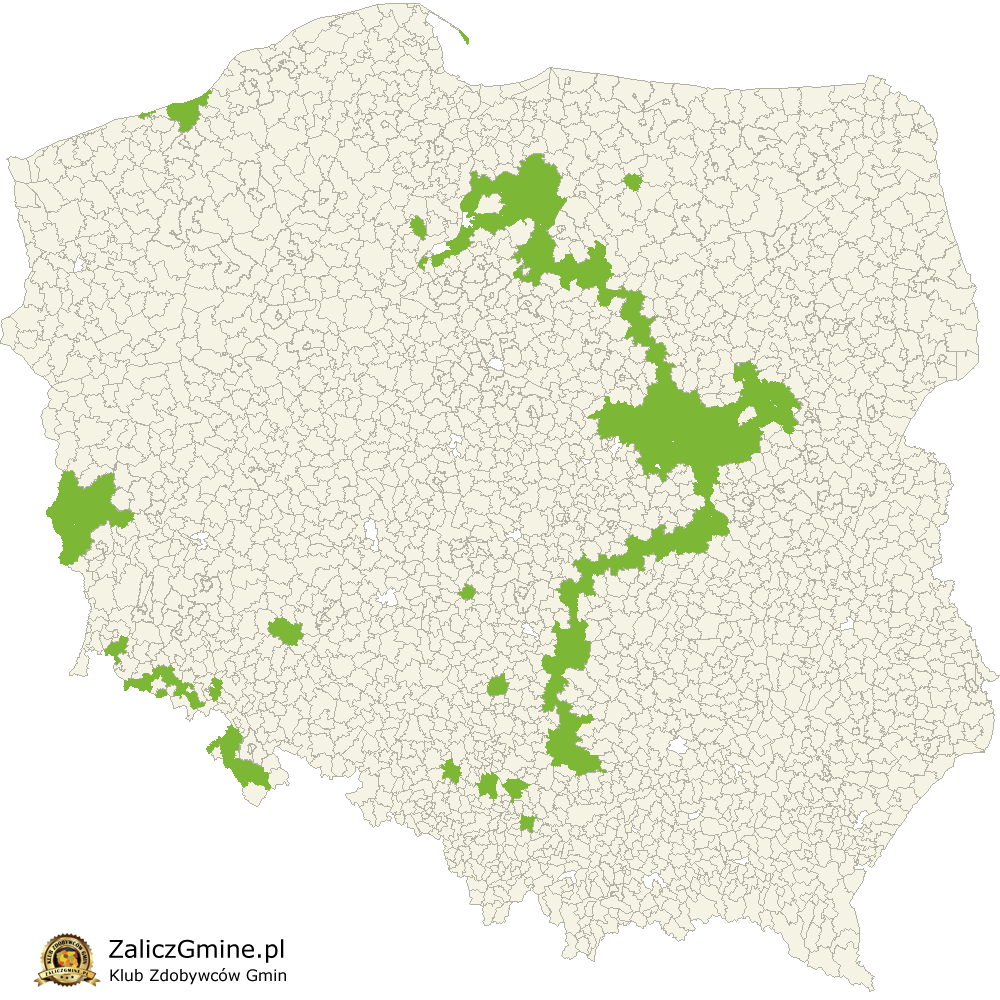 Mapa Zdobytych Gmin