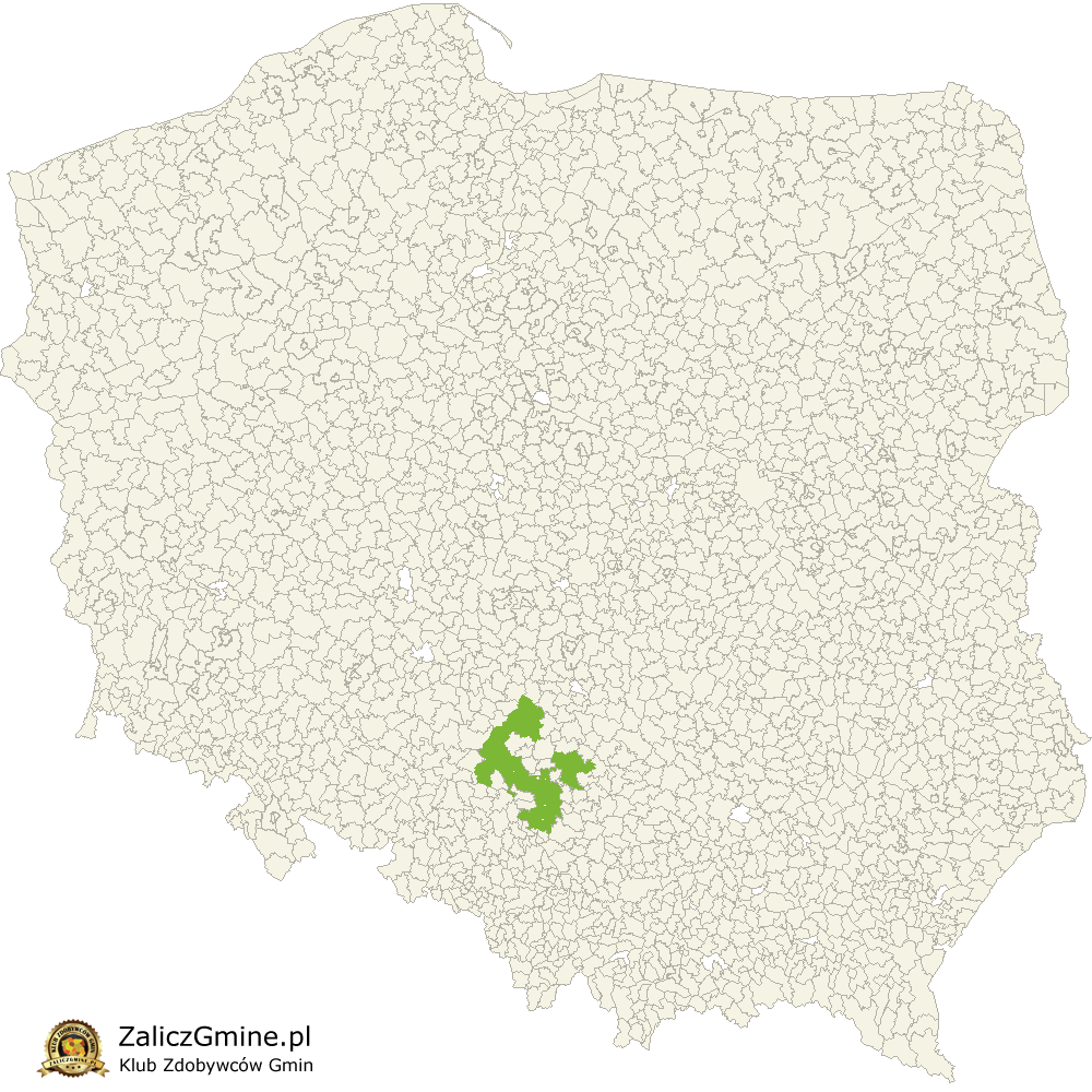 Mapa Zdobytych Gmin