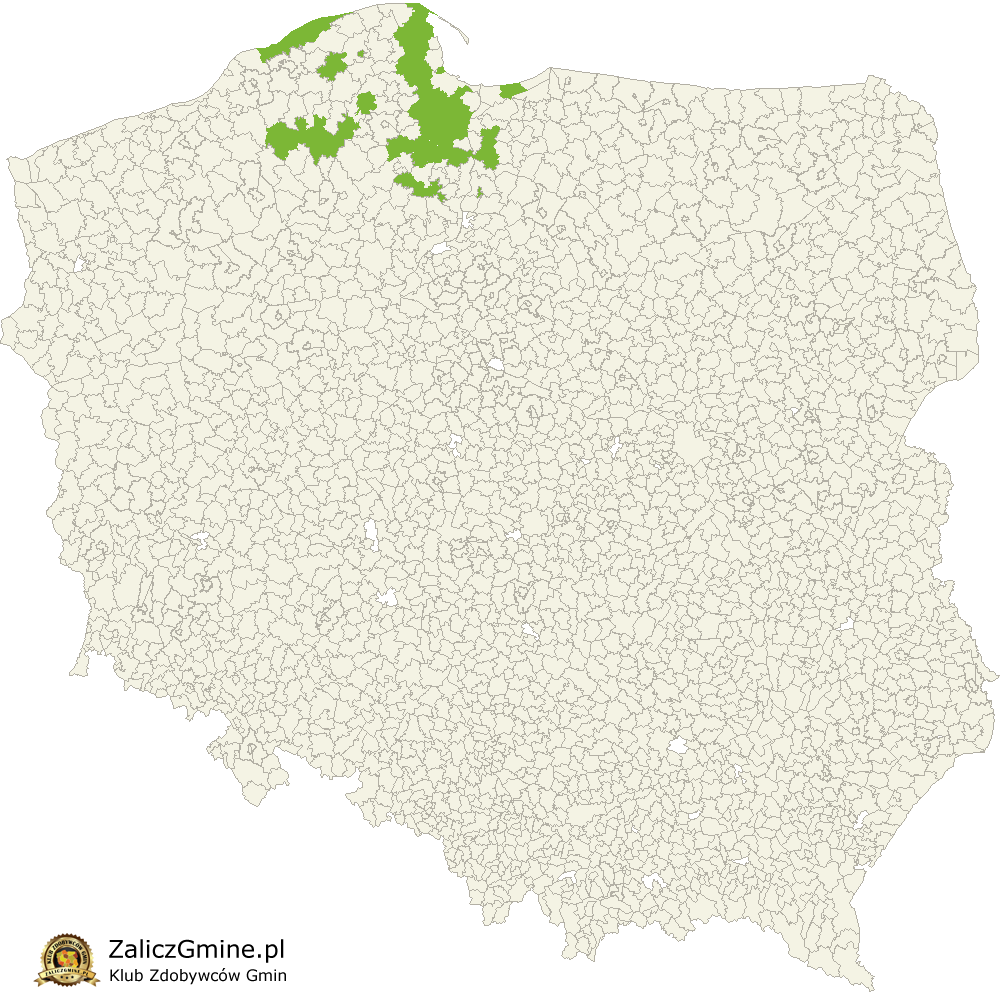 Mapa Zdobytych Gmin