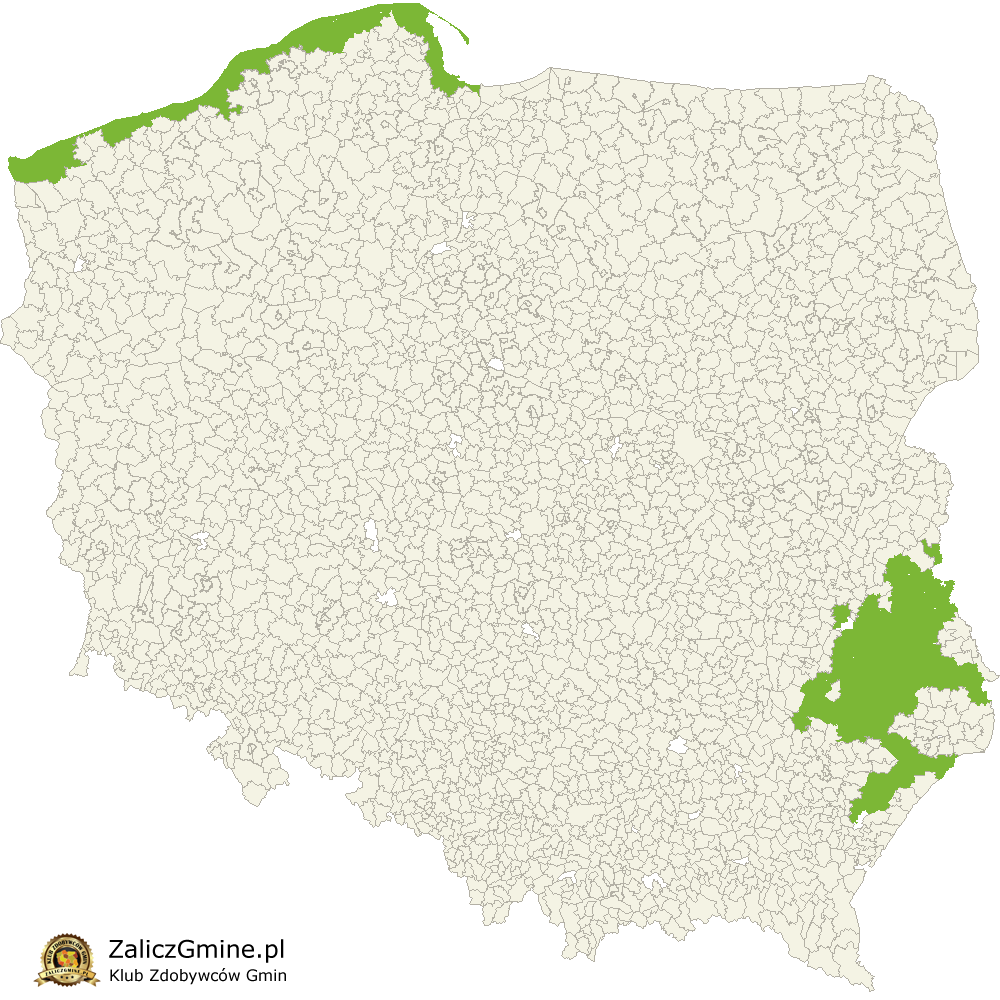 Mapa Zdobytych Gmin