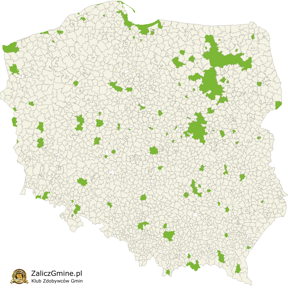 Mapa Zdobytych Gmin