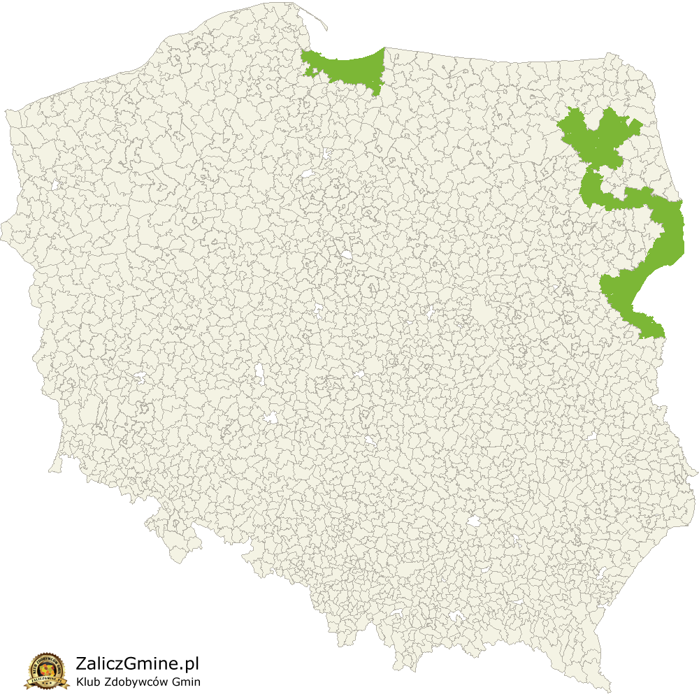 Mapa Zdobytych Gmin
