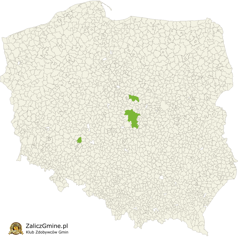 Mapa Zdobytych Gmin