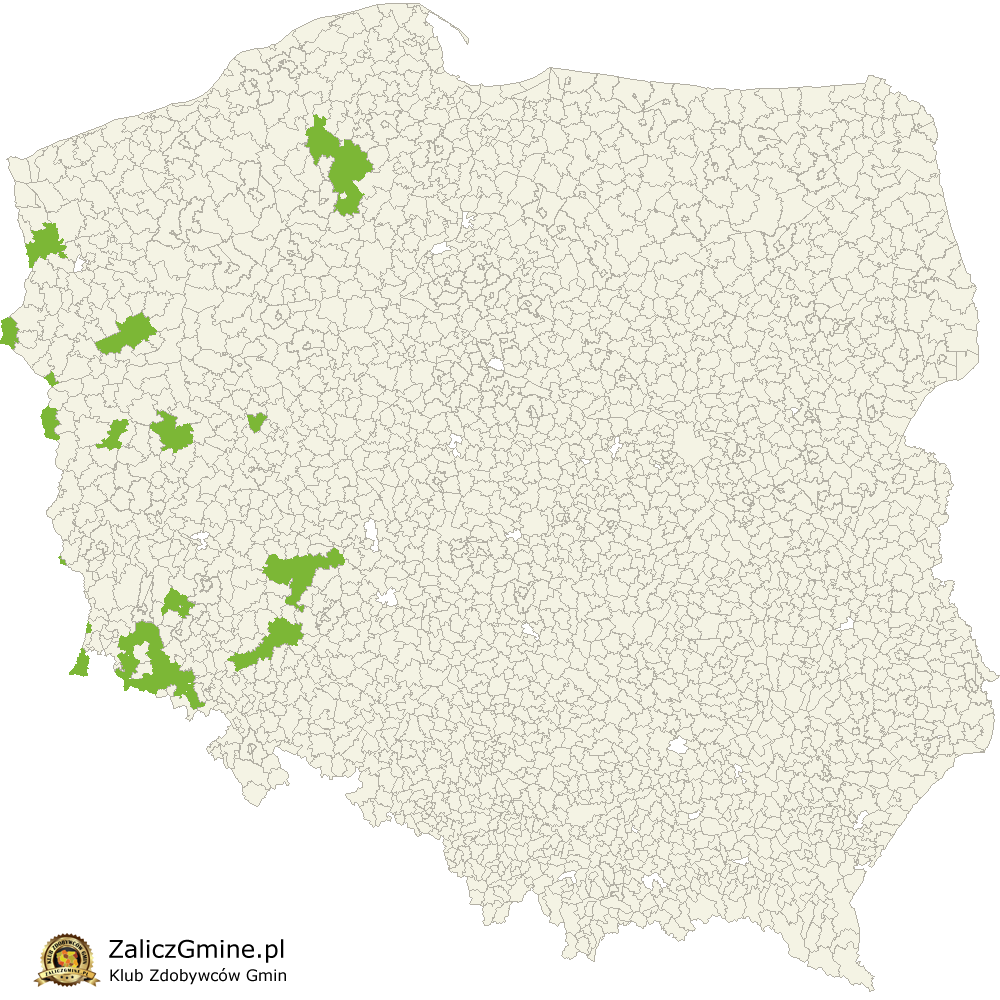 Mapa Zdobytych Gmin