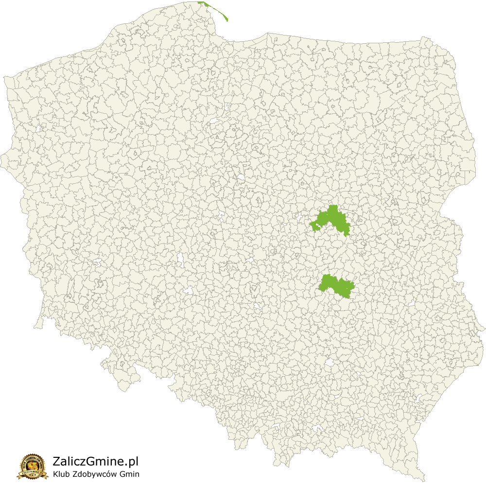 Mapa Zdobytych Gmin