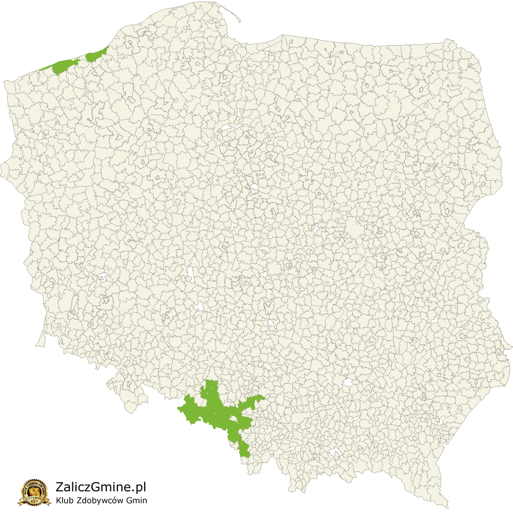 Mapa Zdobytych Gmin