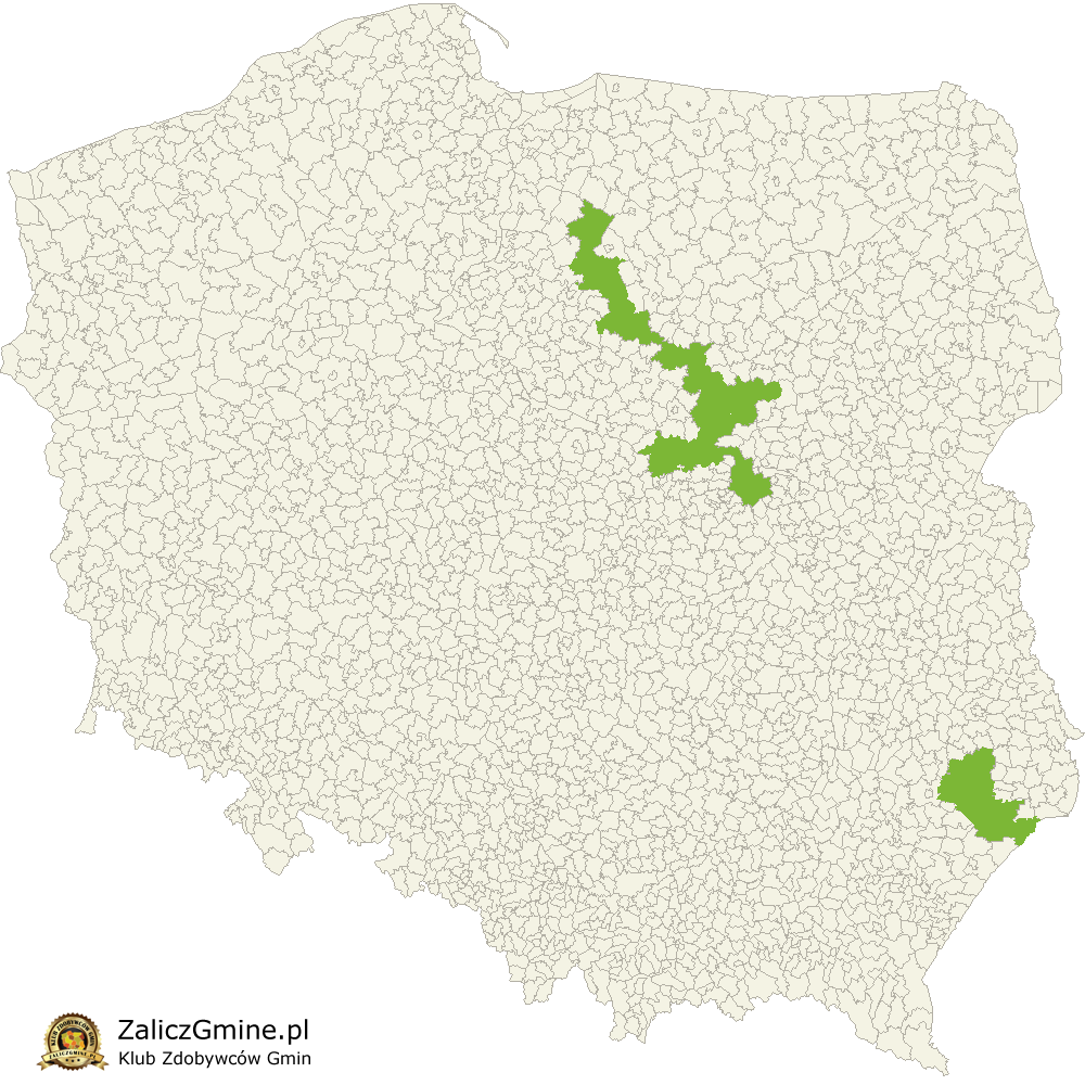 Mapa Zdobytych Gmin