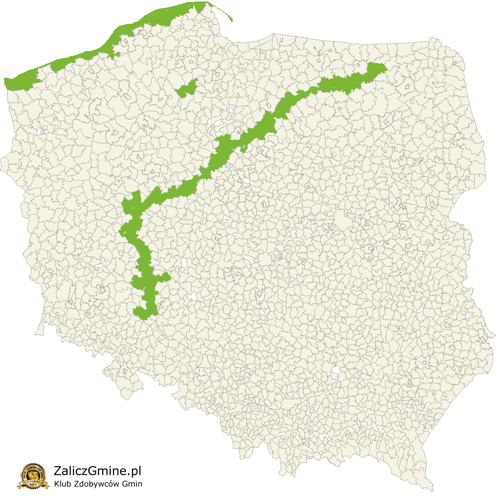 Mapa Zdobytych Gmin