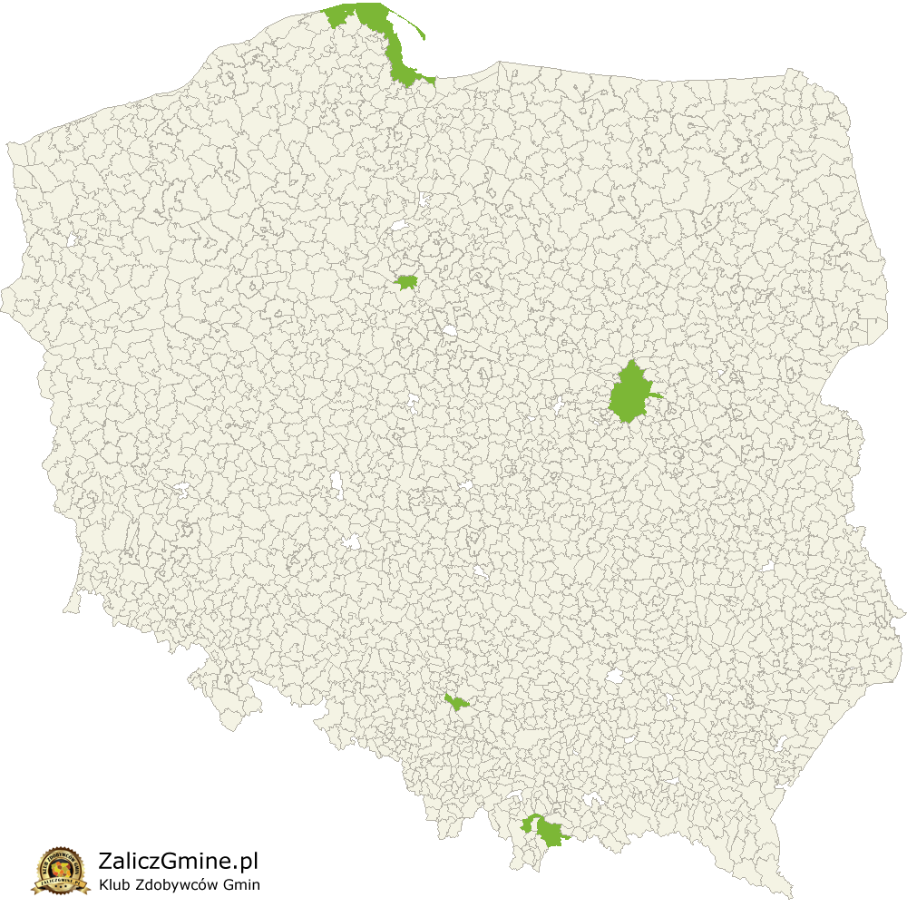Mapa Zdobytych Gmin
