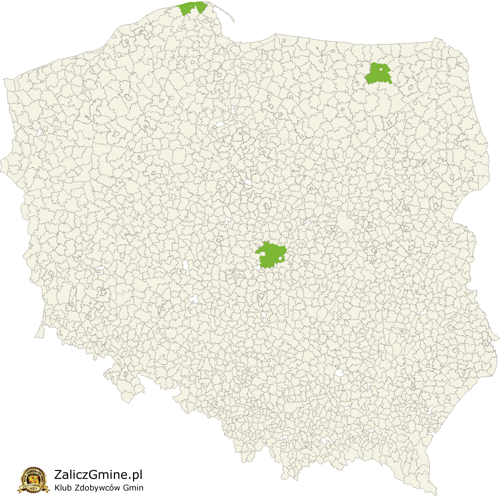 Mapa Zdobytych Gmin