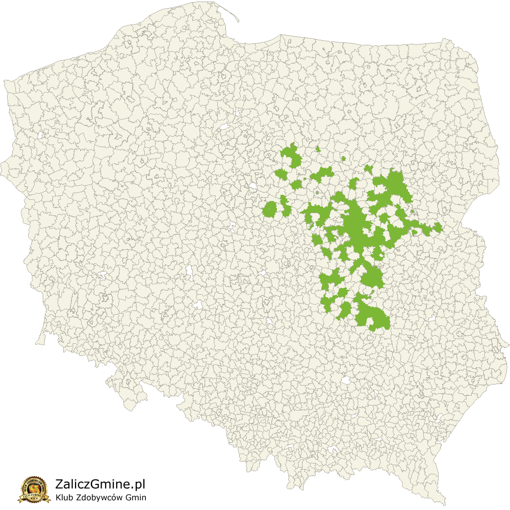 Mapa Zdobytych Gmin