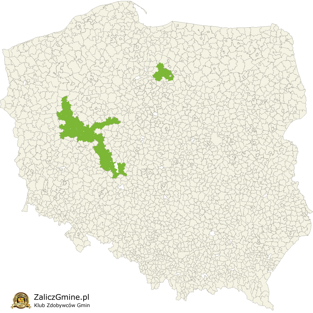 Mapa Zdobytych Gmin