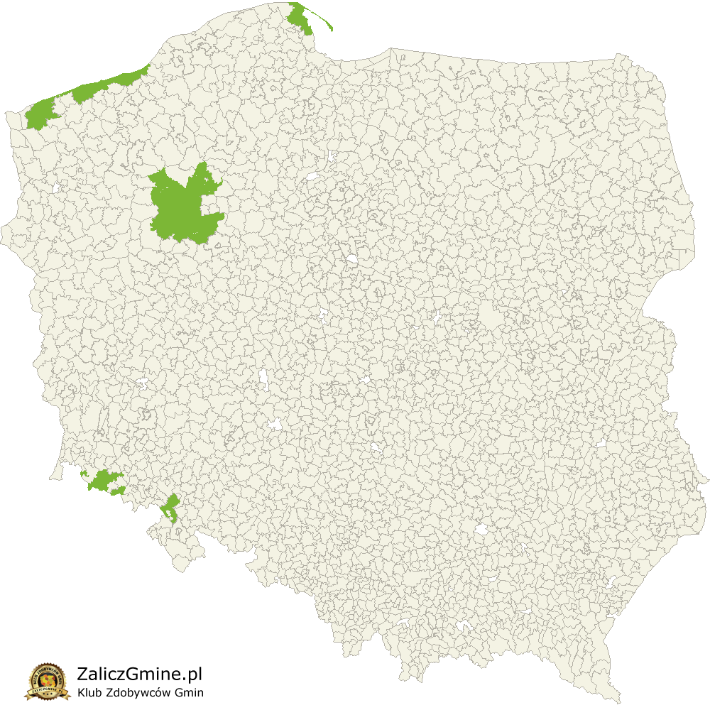 Mapa Zdobytych Gmin