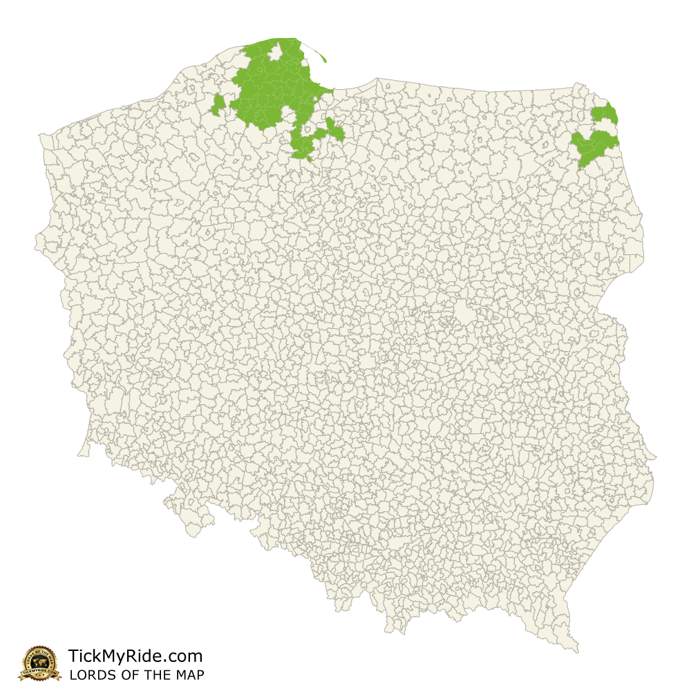 Mapa Zdobytych Gmin