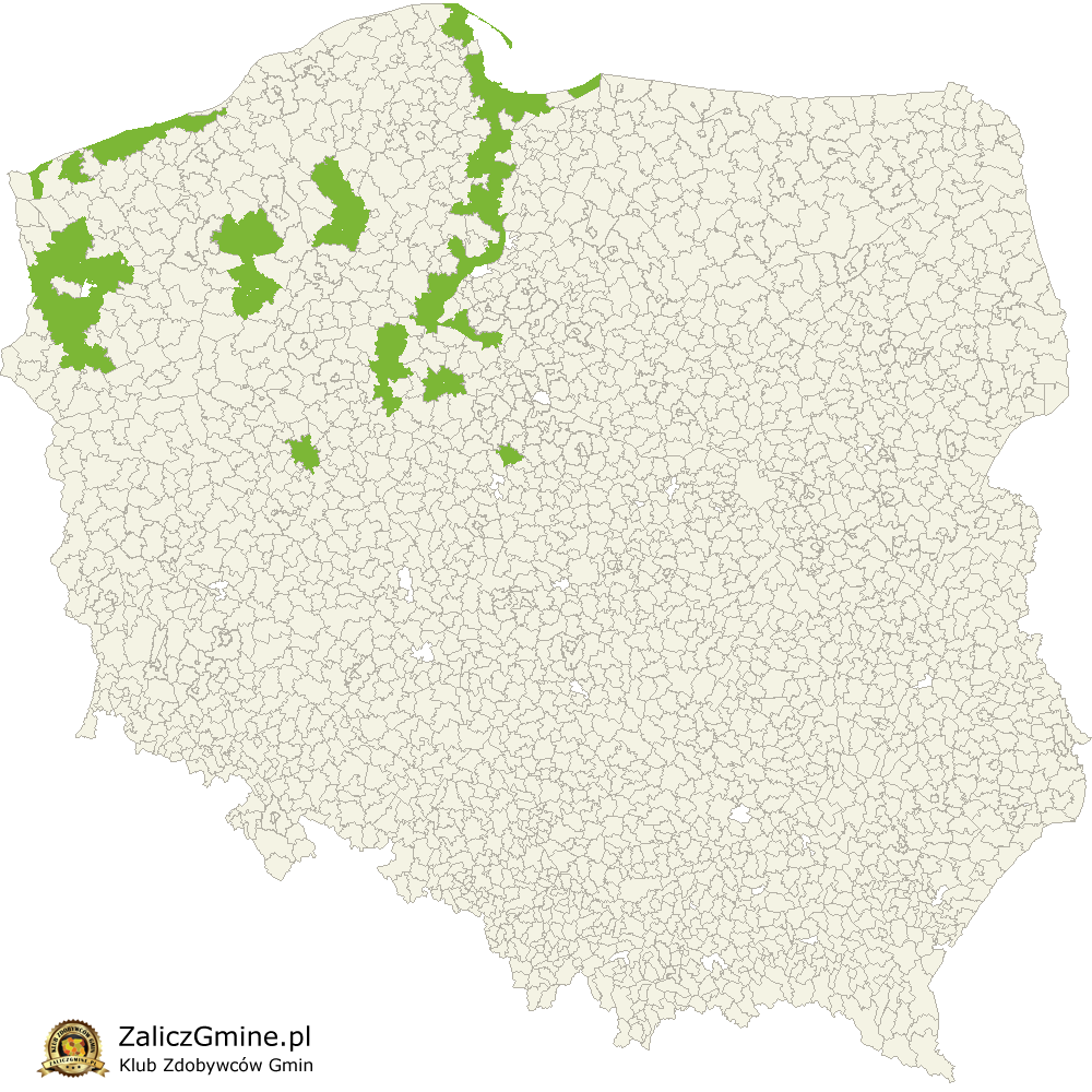 Mapa Zdobytych Gmin