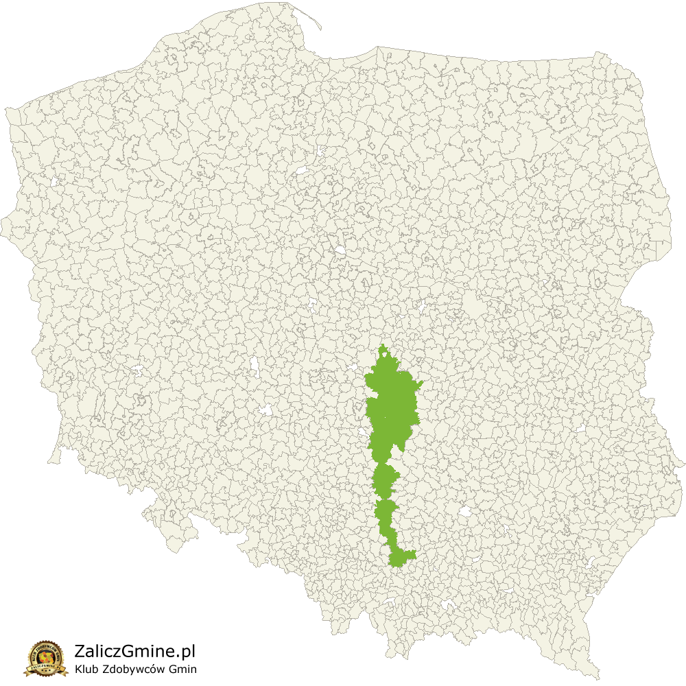 Mapa Zdobytych Gmin