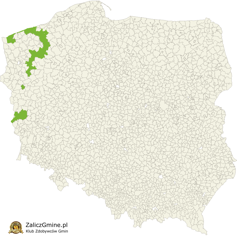 Mapa Zdobytych Gmin