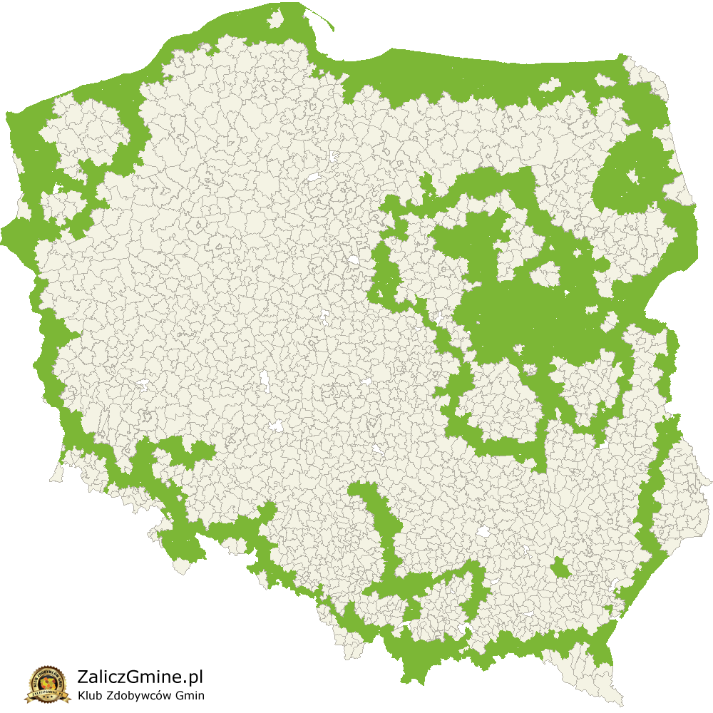Mapa Zdobytych Gmin