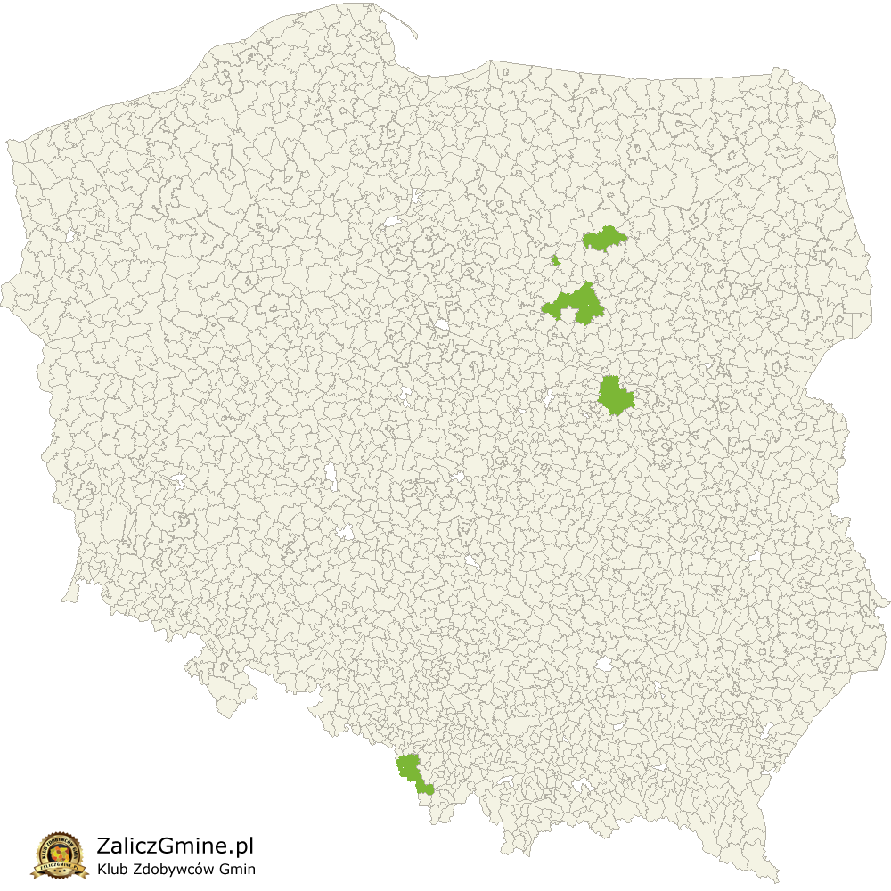 Mapa Zdobytych Gmin