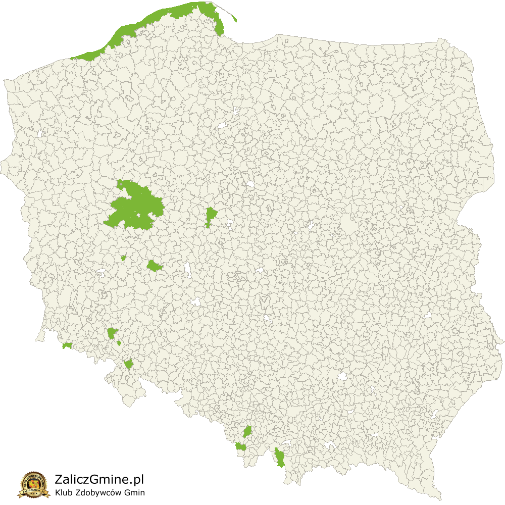Mapa Zdobytych Gmin