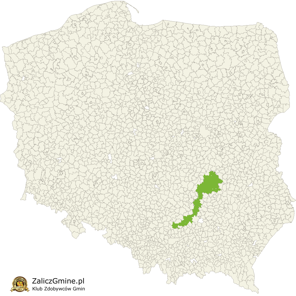 Mapa Zdobytych Gmin