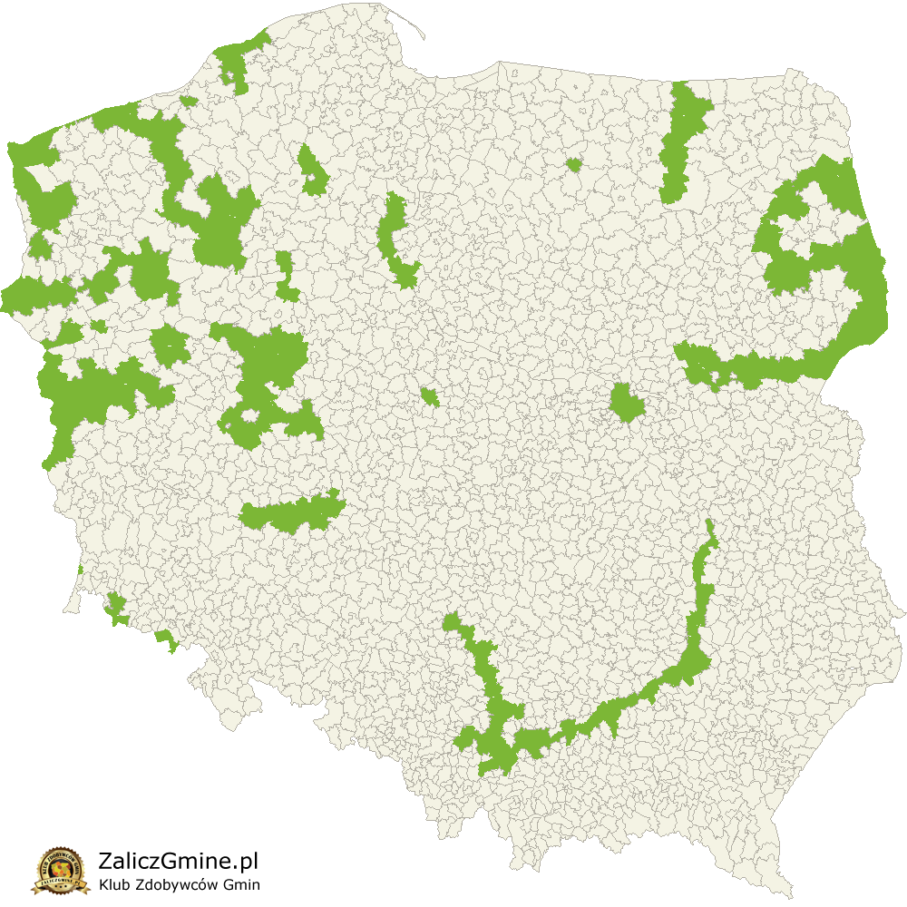 Mapa Zdobytych Gmin