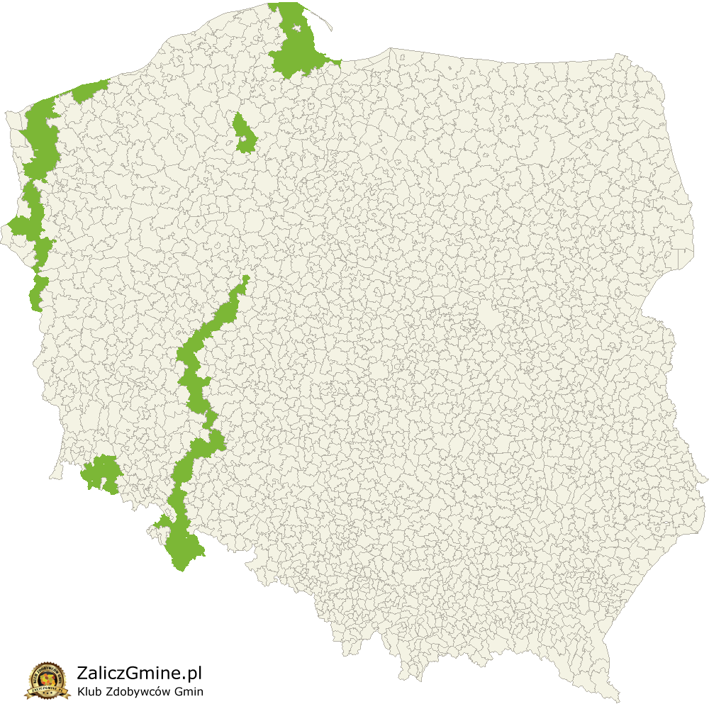 Mapa Zdobytych Gmin