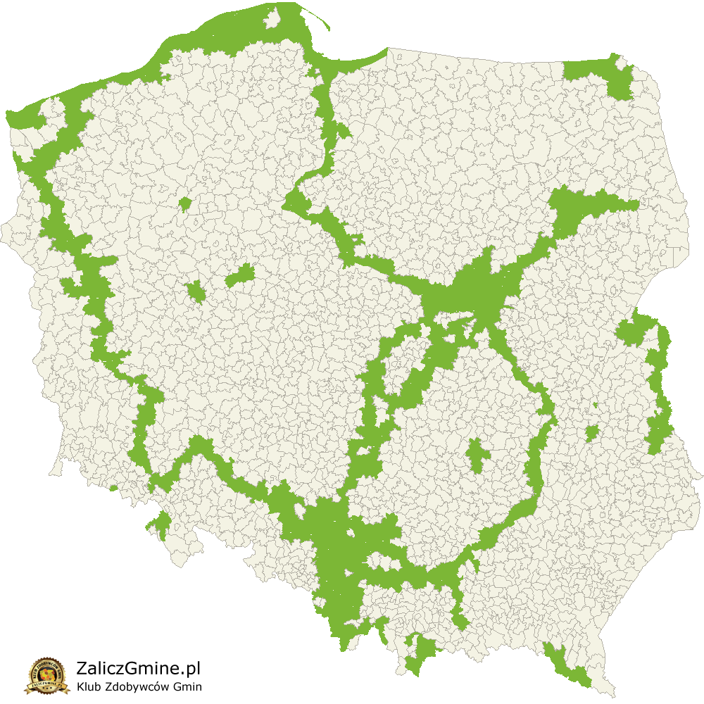 Mapa Zdobytych Gmin