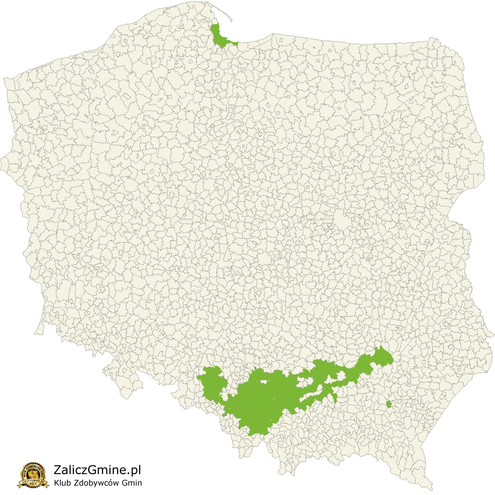Mapa Zdobytych Gmin