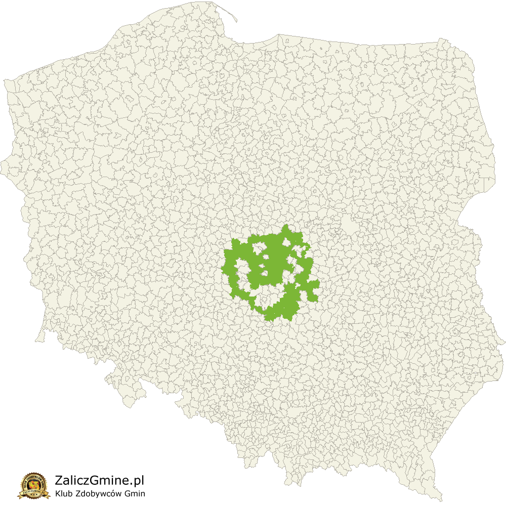 Mapa Zdobytych Gmin
