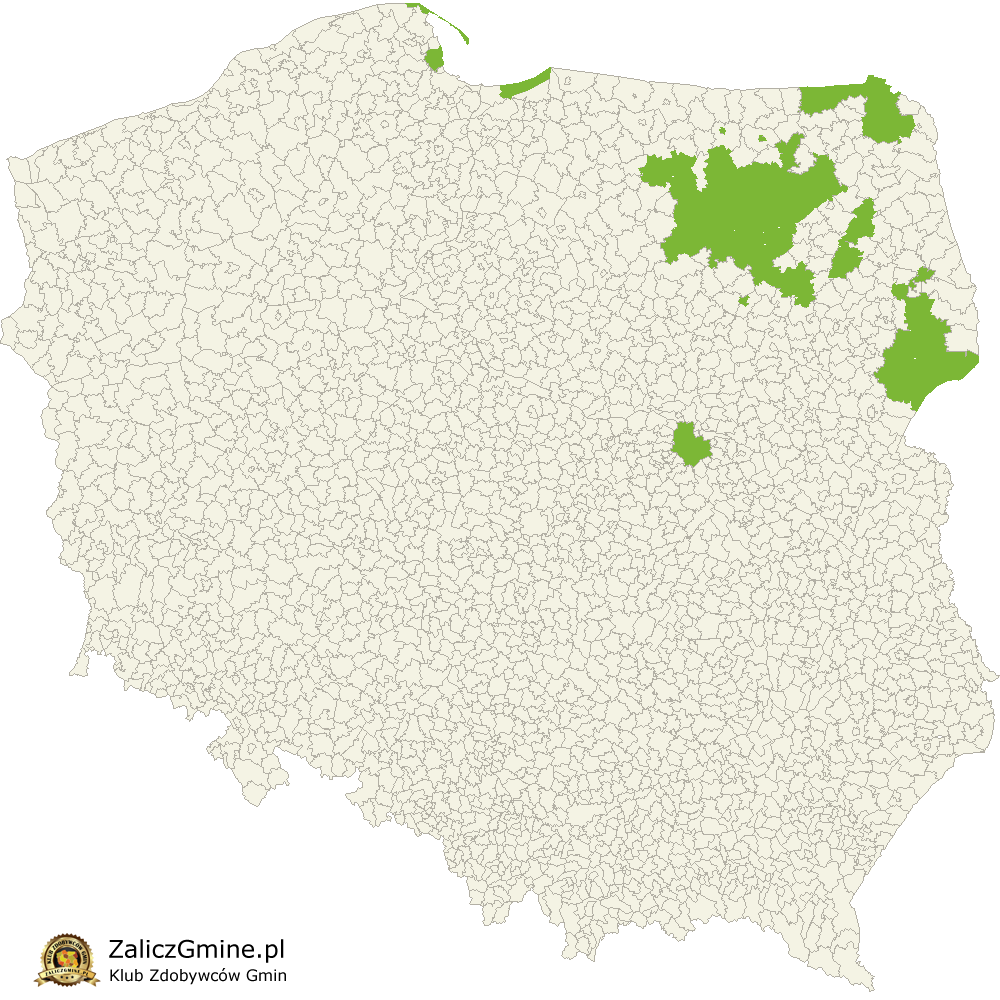 Mapa Zdobytych Gmin