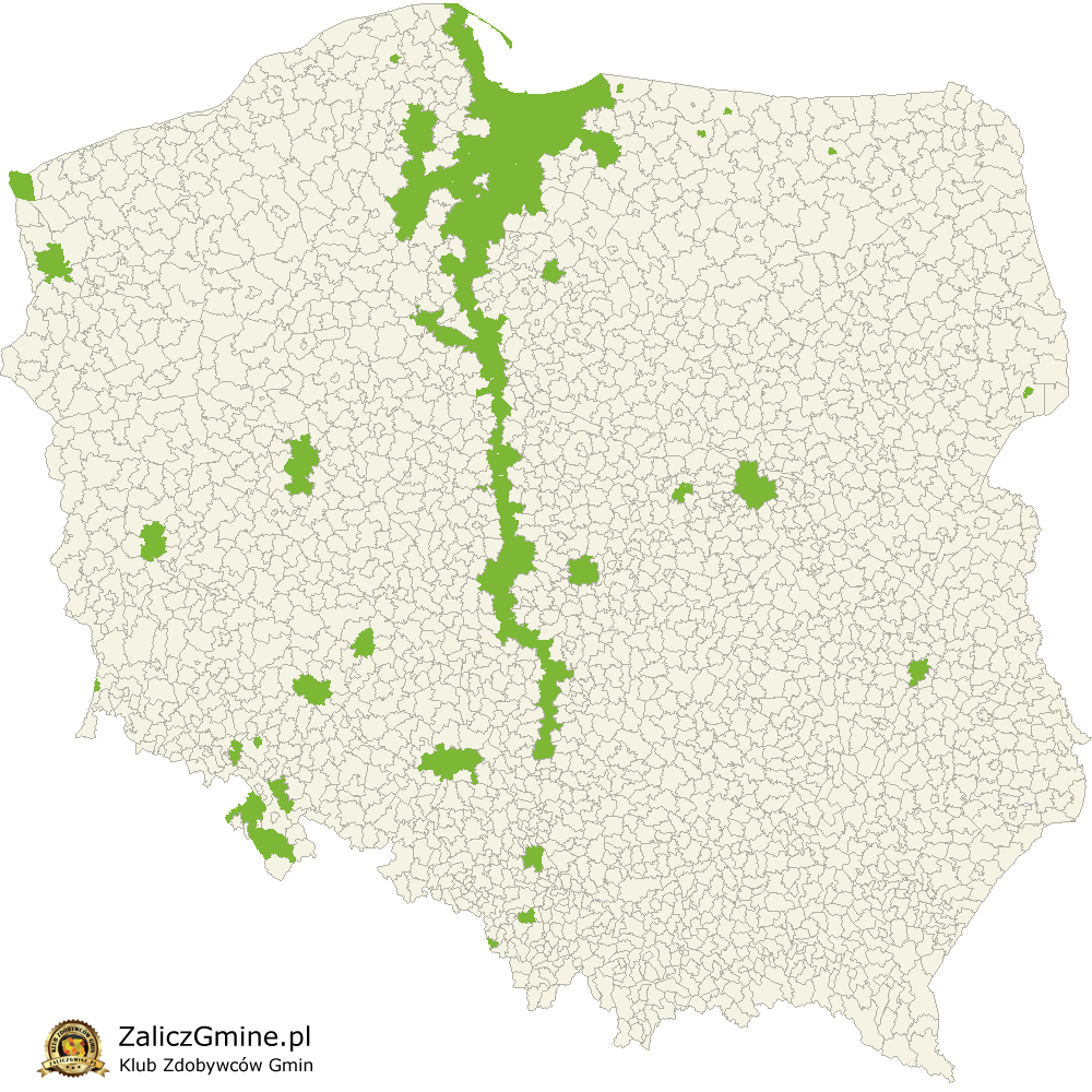 Mapa Zdobytych Gmin