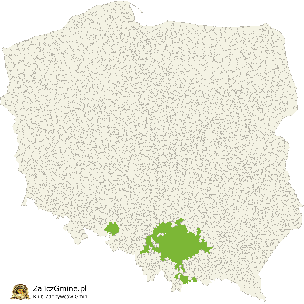 Mapa Zdobytych Gmin