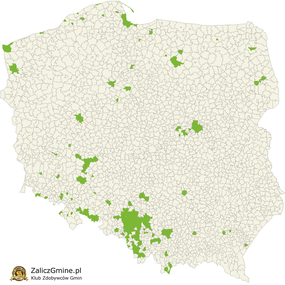 Mapa Zdobytych Gmin