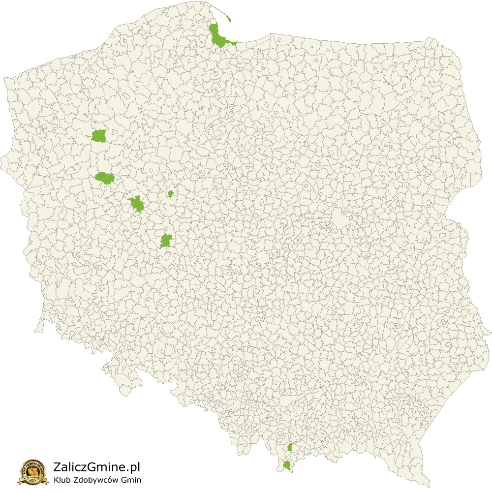 Mapa Zdobytych Gmin