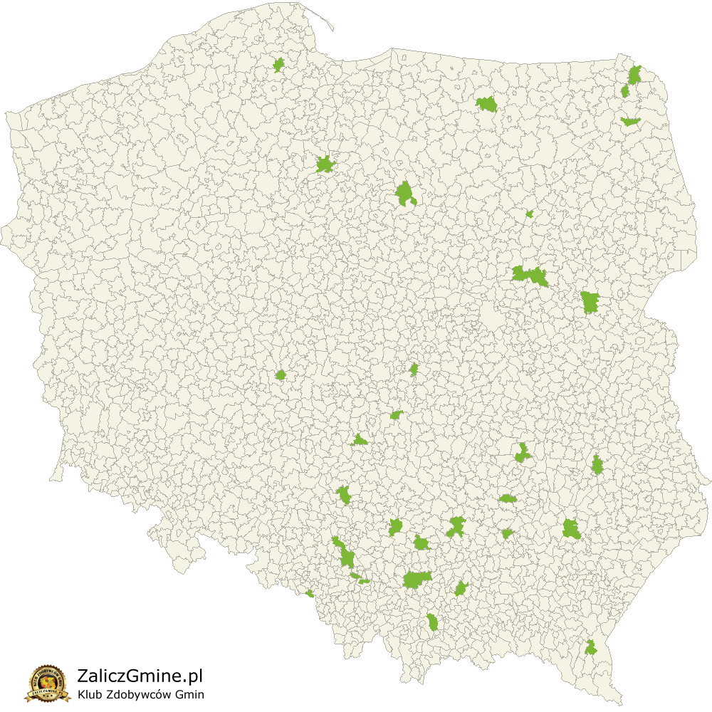Mapa Zdobytych Gmin