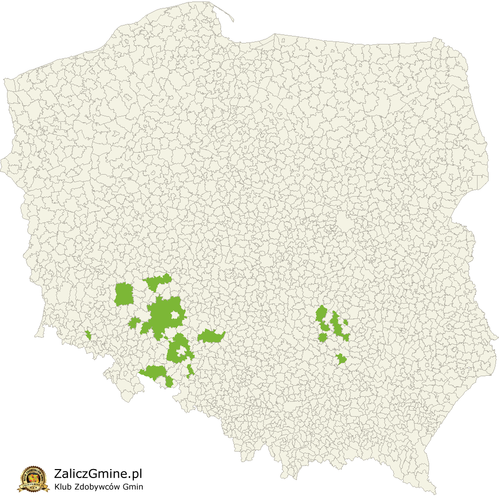 Mapa Zdobytych Gmin