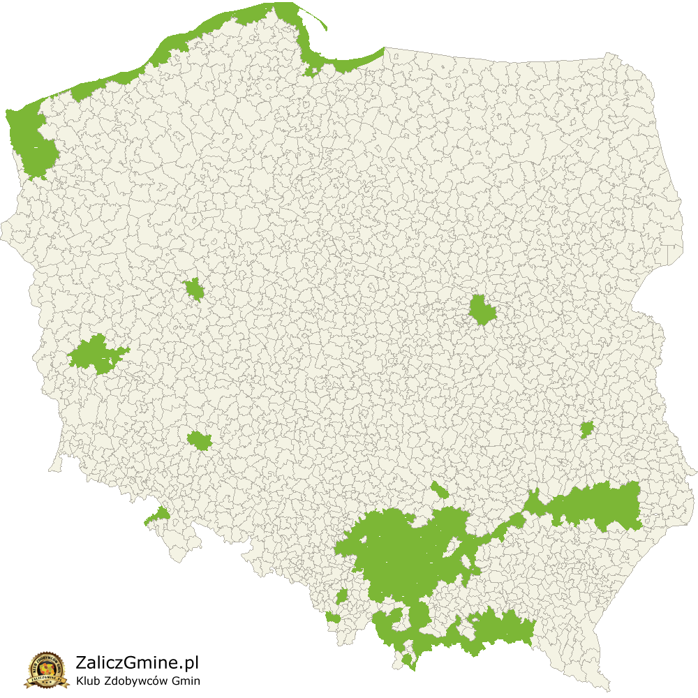 Mapa Zdobytych Gmin