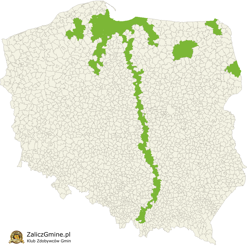 Mapa Zdobytych Gmin