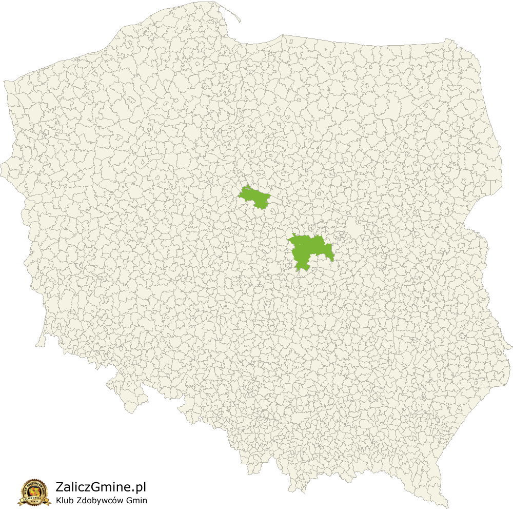 Mapa Zdobytych Gmin